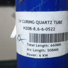 UV Curing Quartz Tubes for Product